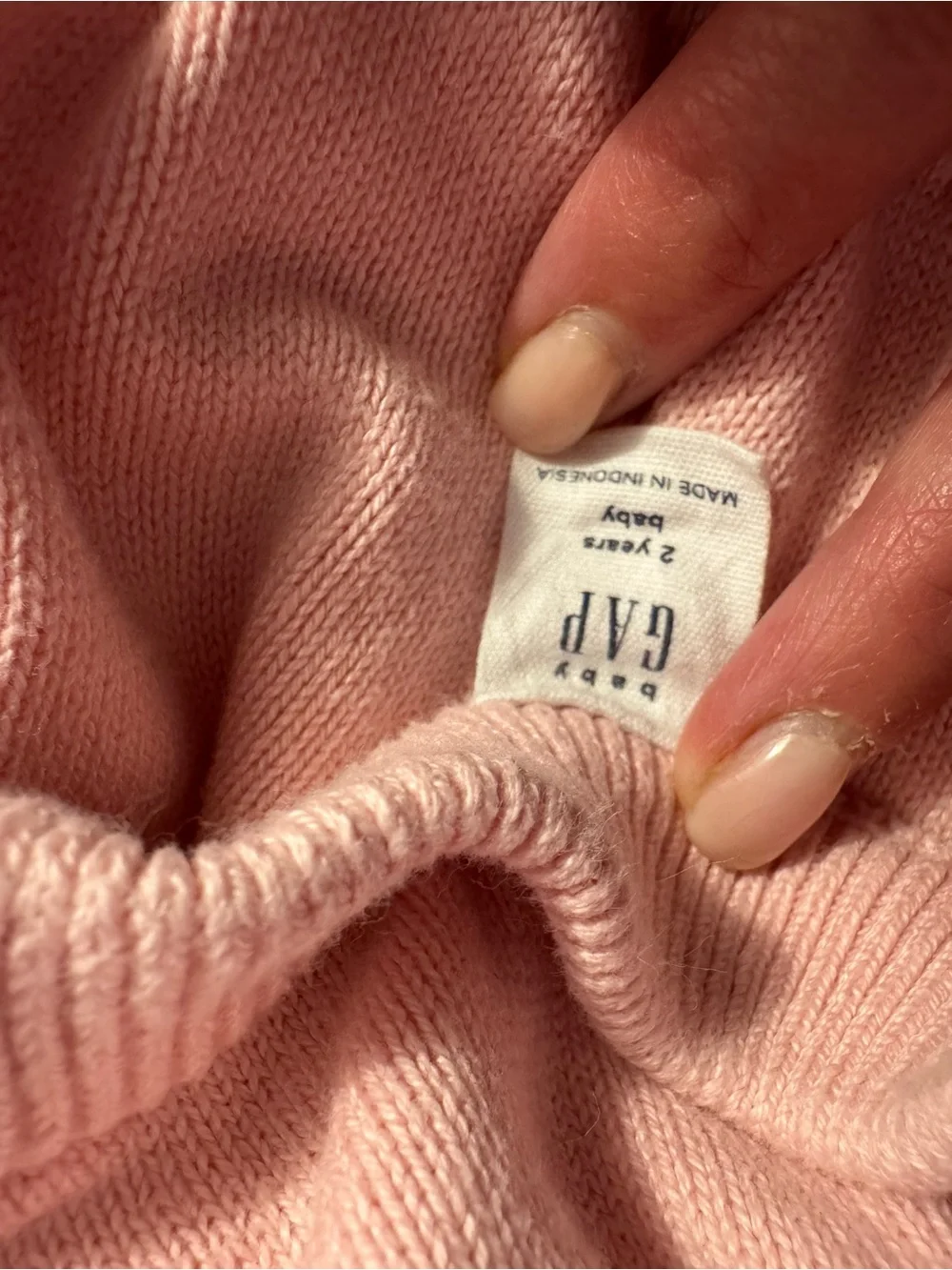 GAP Pink Sweater with Dark Pink Bow Graphic, 2 available, twins